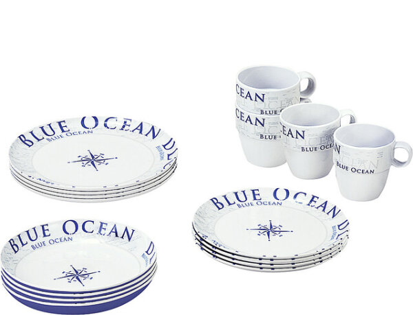 Blue Ocean Geschirrset Set, 16-teilig